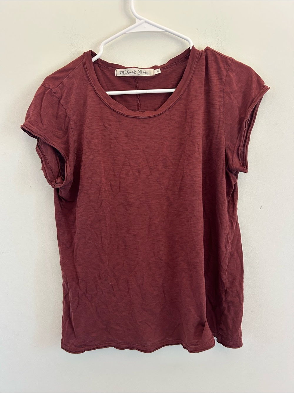 Michael Stars Burgundy Tee Shit